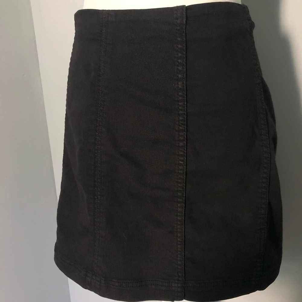 black denim skirt